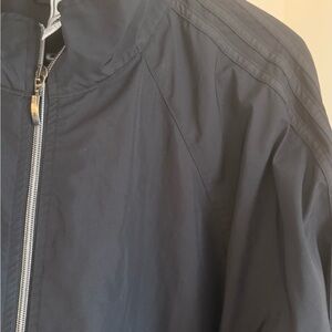 adidas Men's Black Lightweight Track Windbreaker